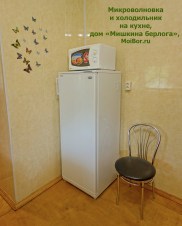 Холодильник и микроволновка, дом «Мишкина берлога»